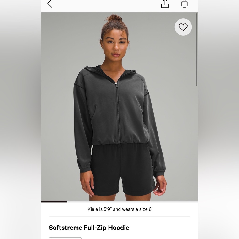 LULULEMON softstreme full zip hoodie
